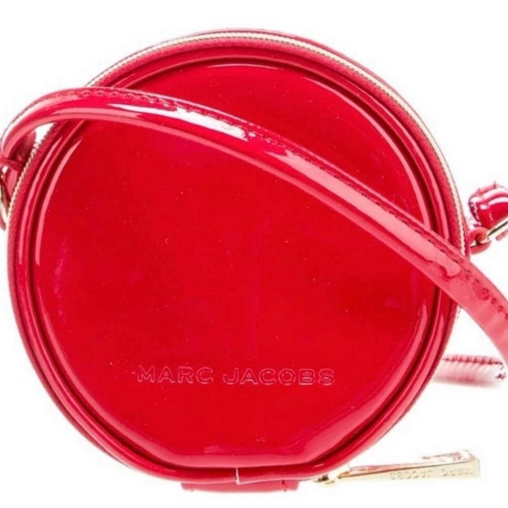 Marc Jacobs Mini Patent Leather Red Circular Crossbody NWT - Picture 2 of 7